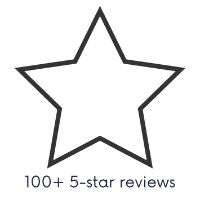 Star icon to indicate 100+ 5-star reviews