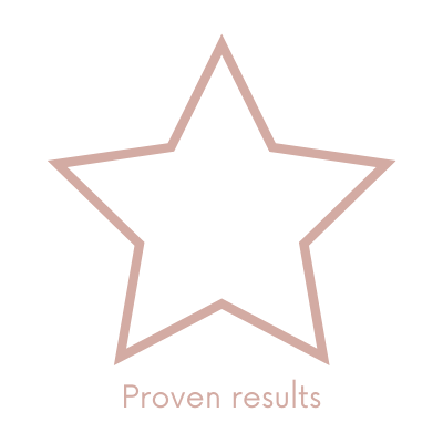 Icon of a star outline to indicate proven results