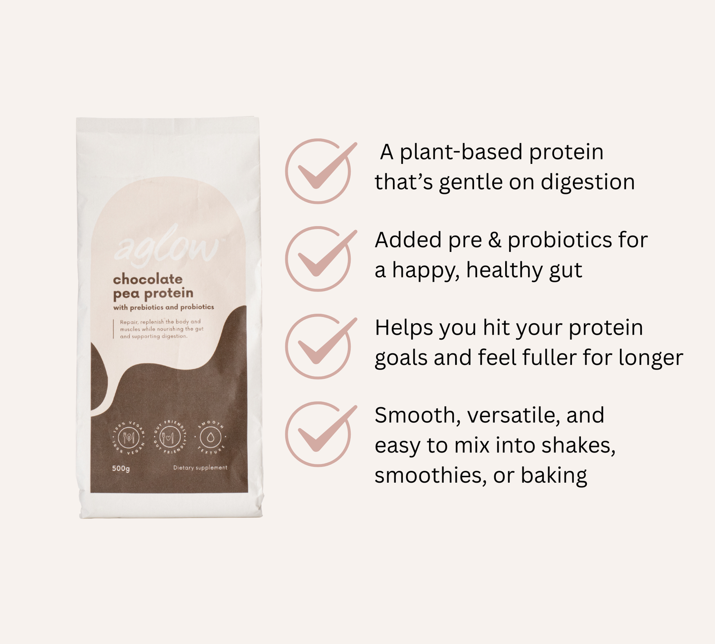 
                  
                    Pea Protein with Prebiotic + Probiotics
                  
                