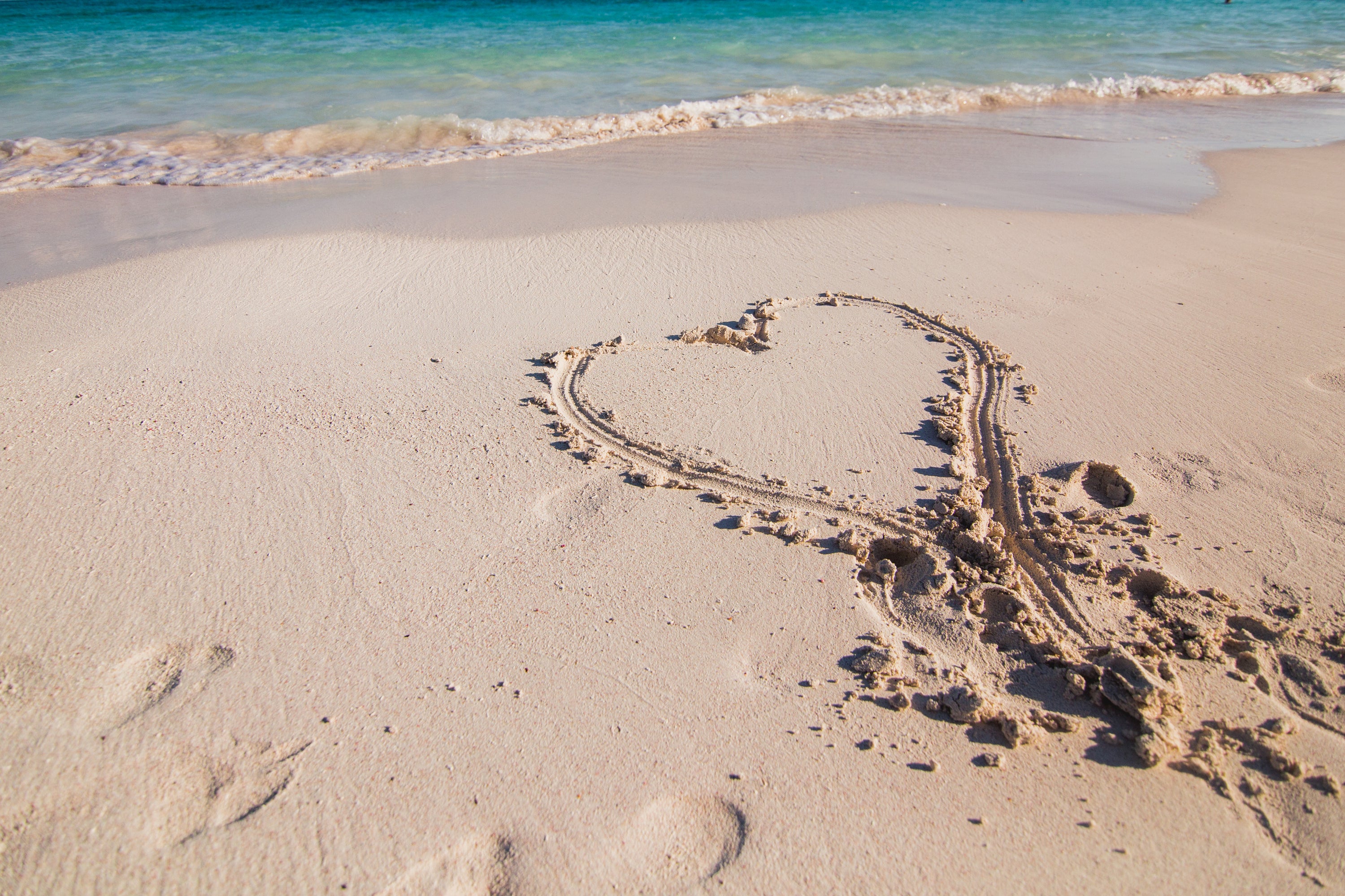 Heart in the sand
